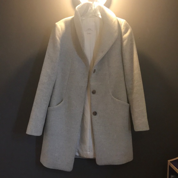 Aritzia Jackets & Blazers - Wilfred Cocoon Coat in Heather White